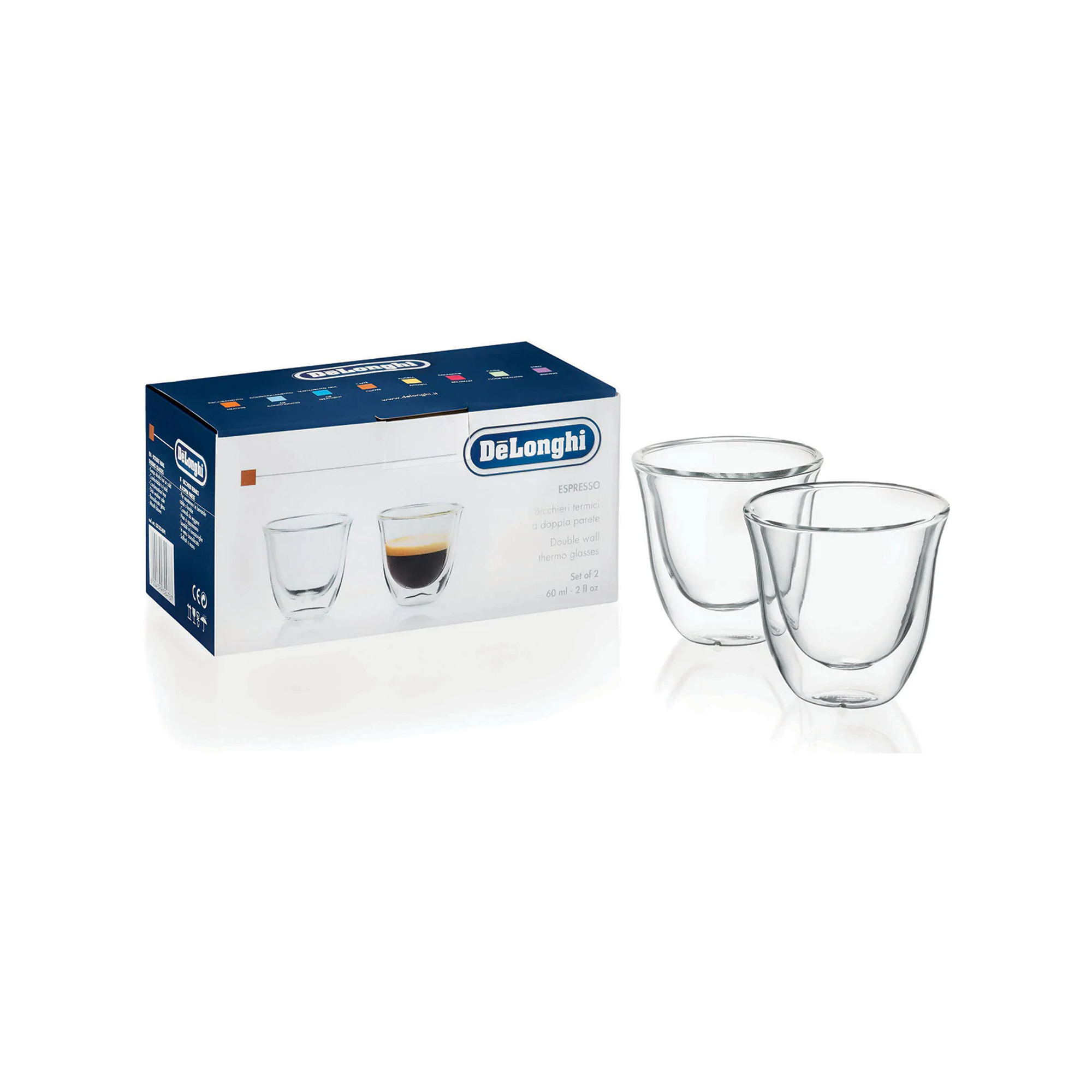 De'Longhi Double Walled Espresso Glasses